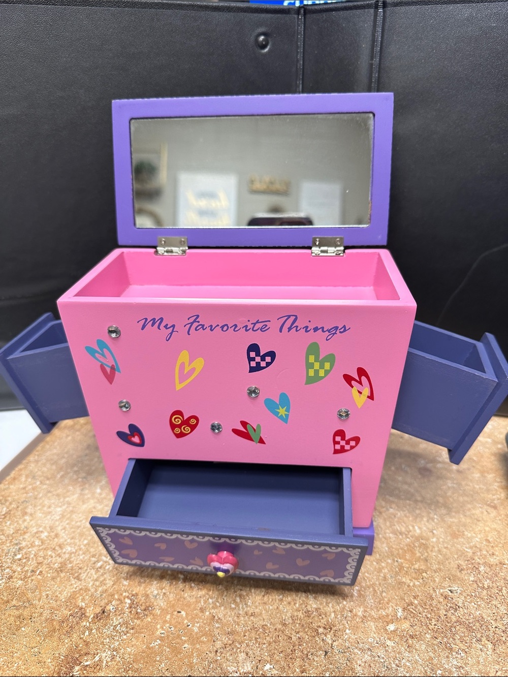 My Favorite Things Pink & Purple Kids Jewelry Box - Picture 5 of 8
